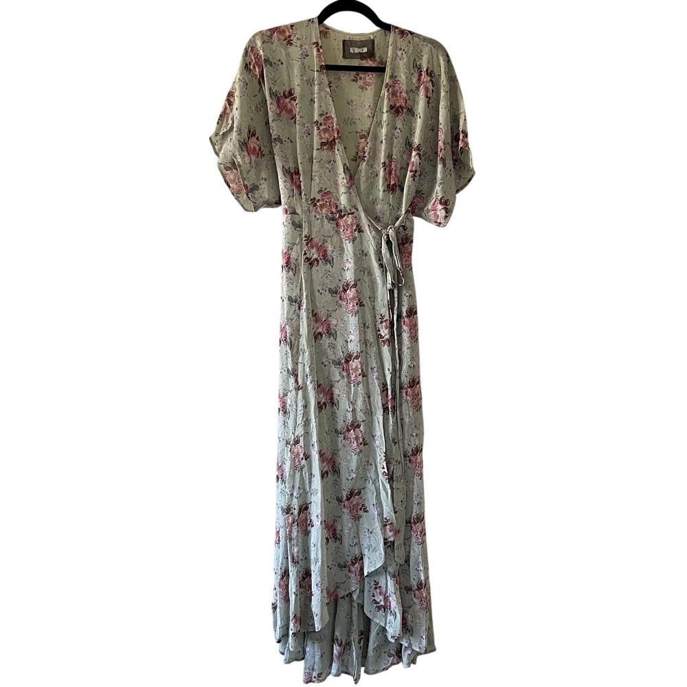Reformation Maxi Floral Wrap Dress S